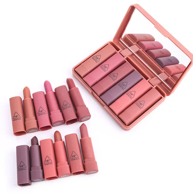 HengFang Color Lipsticks - 6 Pcs Set Nude Colors