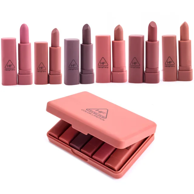 HengFang Color Lipsticks - 6 Pcs Set Nude Colors