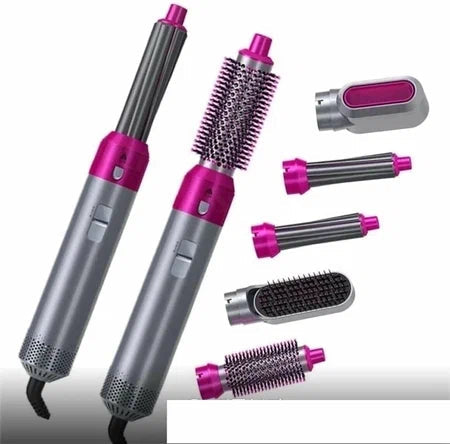 5 In 1 Curling Set With Brush Motor Hair Styler Hot Air Brush Professional Hair Dryer Brush Straightener For All My Store 