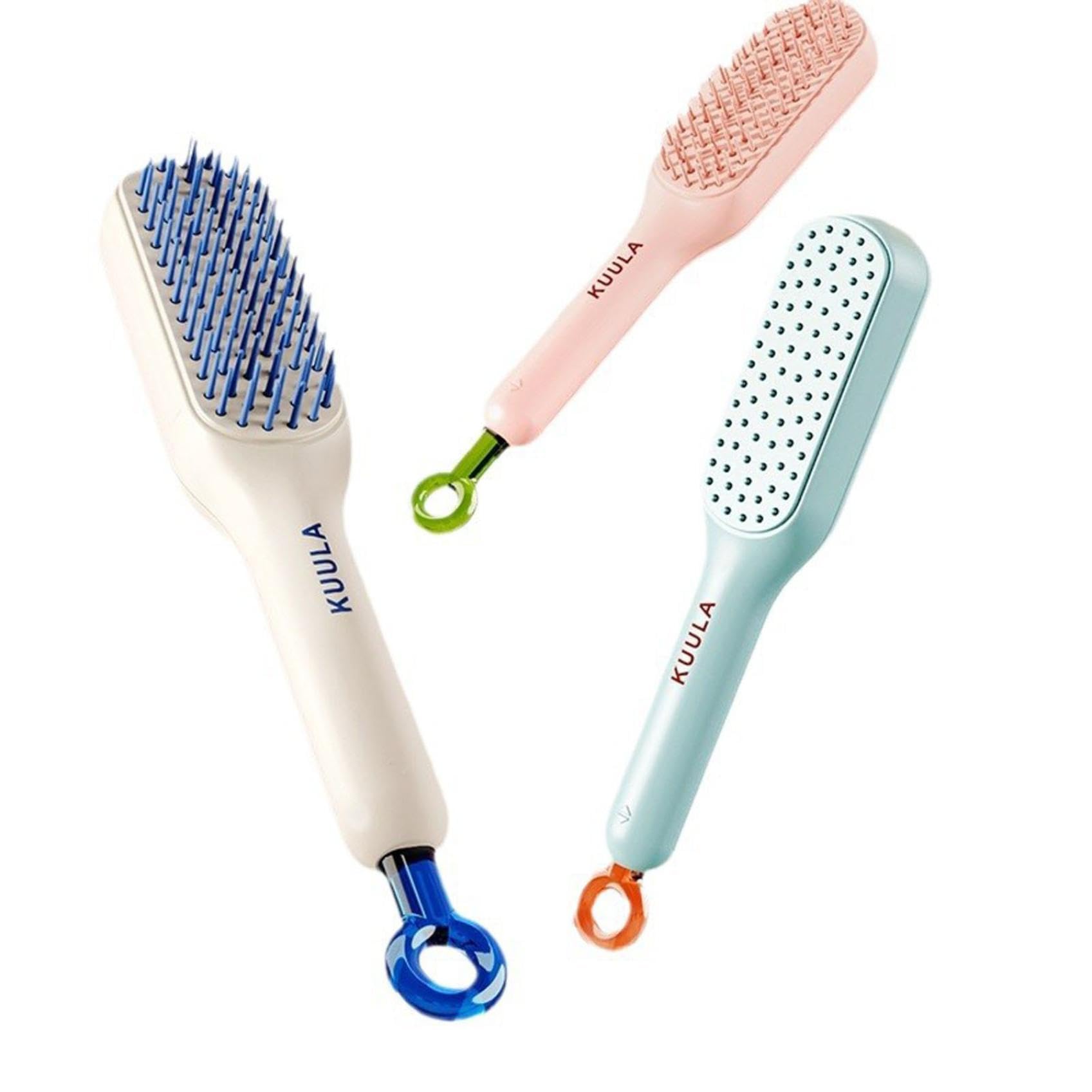 Easy-Clean Self-Cleaning Hair Brush - Anti-Static, Scalp Massaging Comb for All Hair Types | Perfect Gift for Women