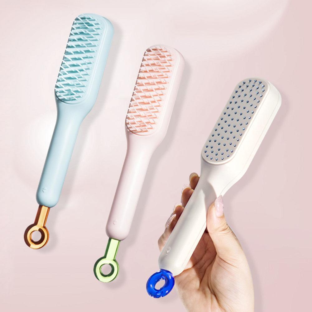 Easy-Clean Self-Cleaning Hair Brush - Anti-Static, Scalp Massaging Comb for All Hair Types | Perfect Gift for Women