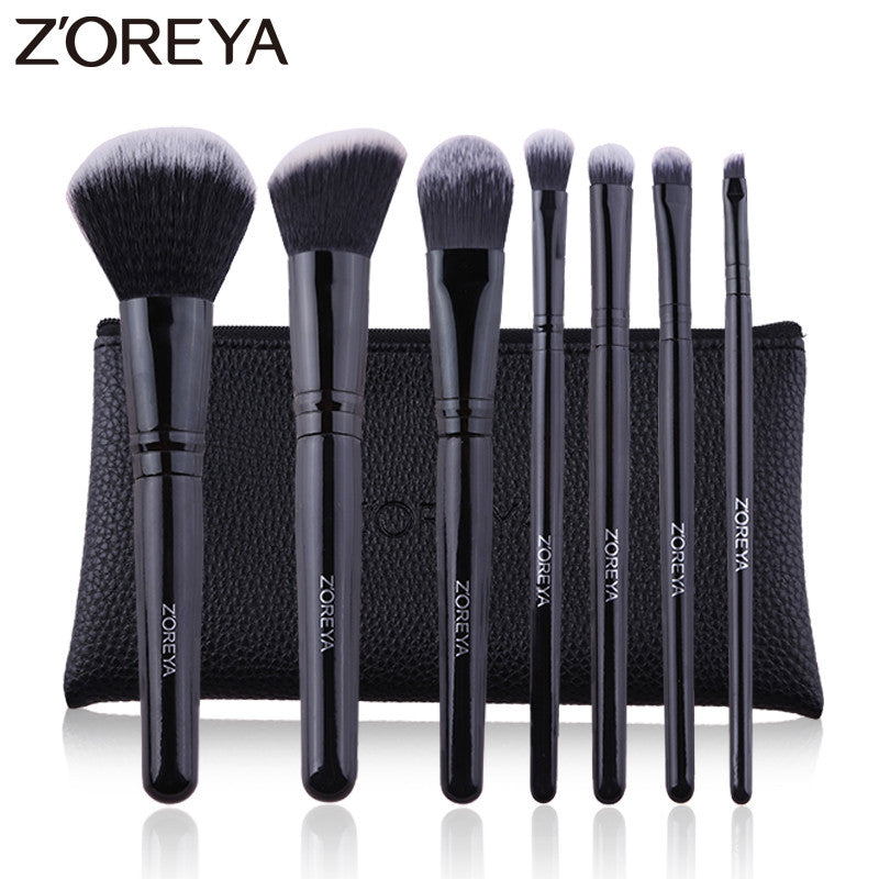 Zoreya makeup brushes 7pcs professional brushes with bag