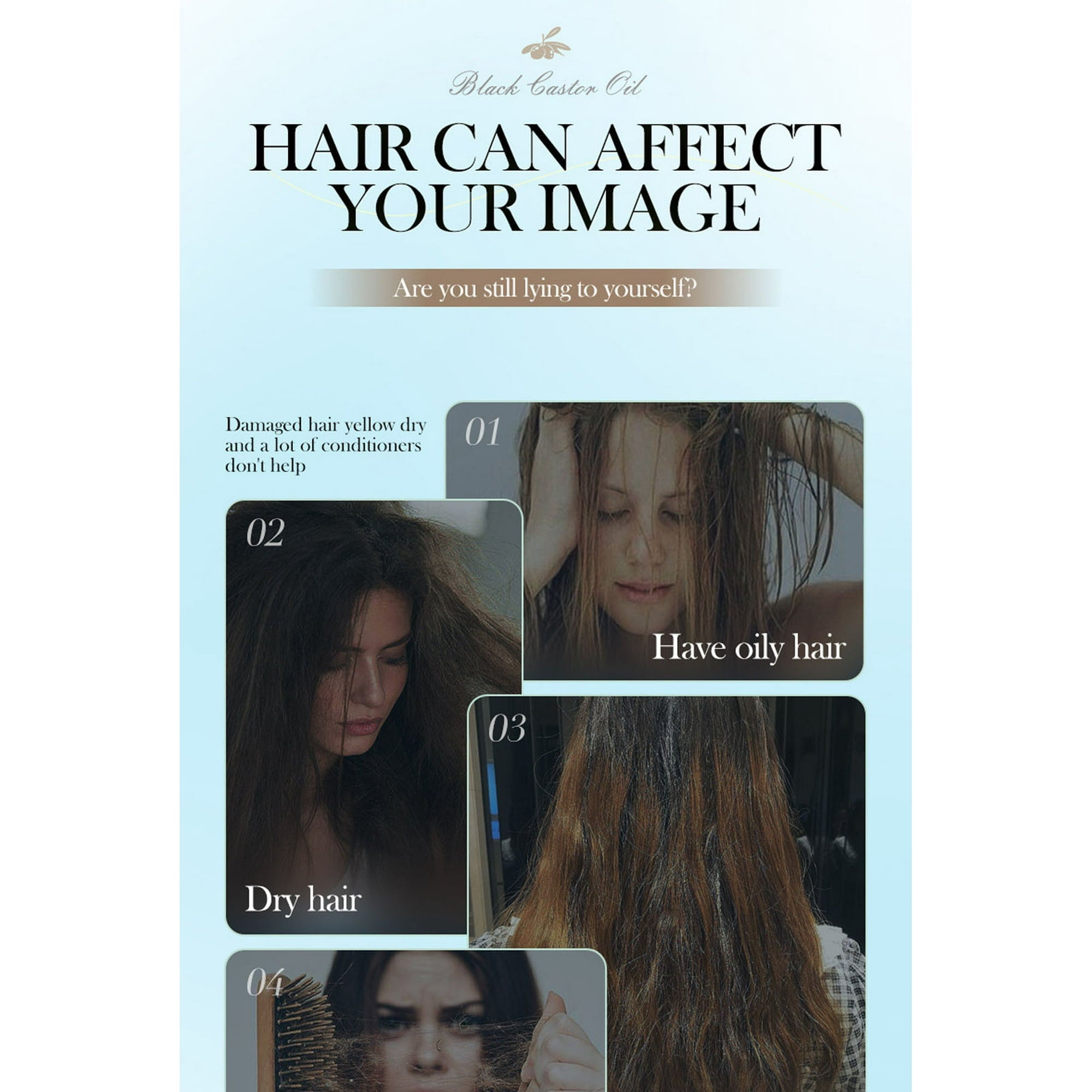 Black Castor Oil Nourishing Repairing Conditioner Improves Frizz Conditioner Multi-active Nutriton for Damaged Hair 500ml